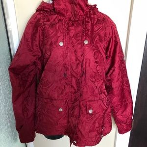 Ladies red winter jacket